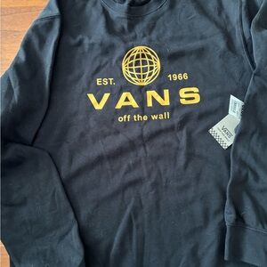 Vans Black Hoodie with Gold Logo